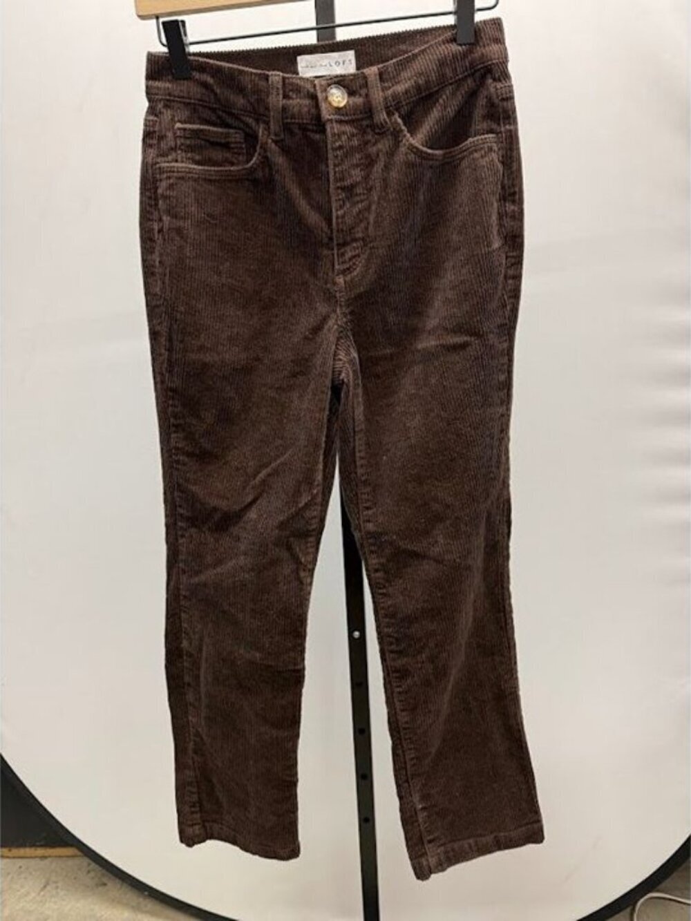 LOFT The Straight Brown Corduroy Pants